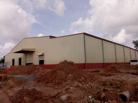 NHÀ THÉP TIỀN CHẾ NHÀ MÁY CHẾ BIẾN BỘT CÁ KIM LONG