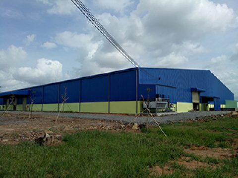 NHÀ THÉP TIỀN CHẾ NHÀ MÁY CHẾ BIẾN BỘT CÁ KIM VĨNH SƠN